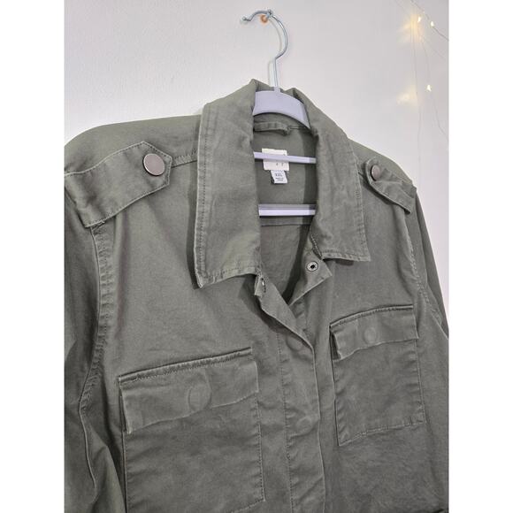 A NEW DAY Military Army Green Utility Jacket Colorful Beaded Gorpcore XXL - Picture 8 of 16